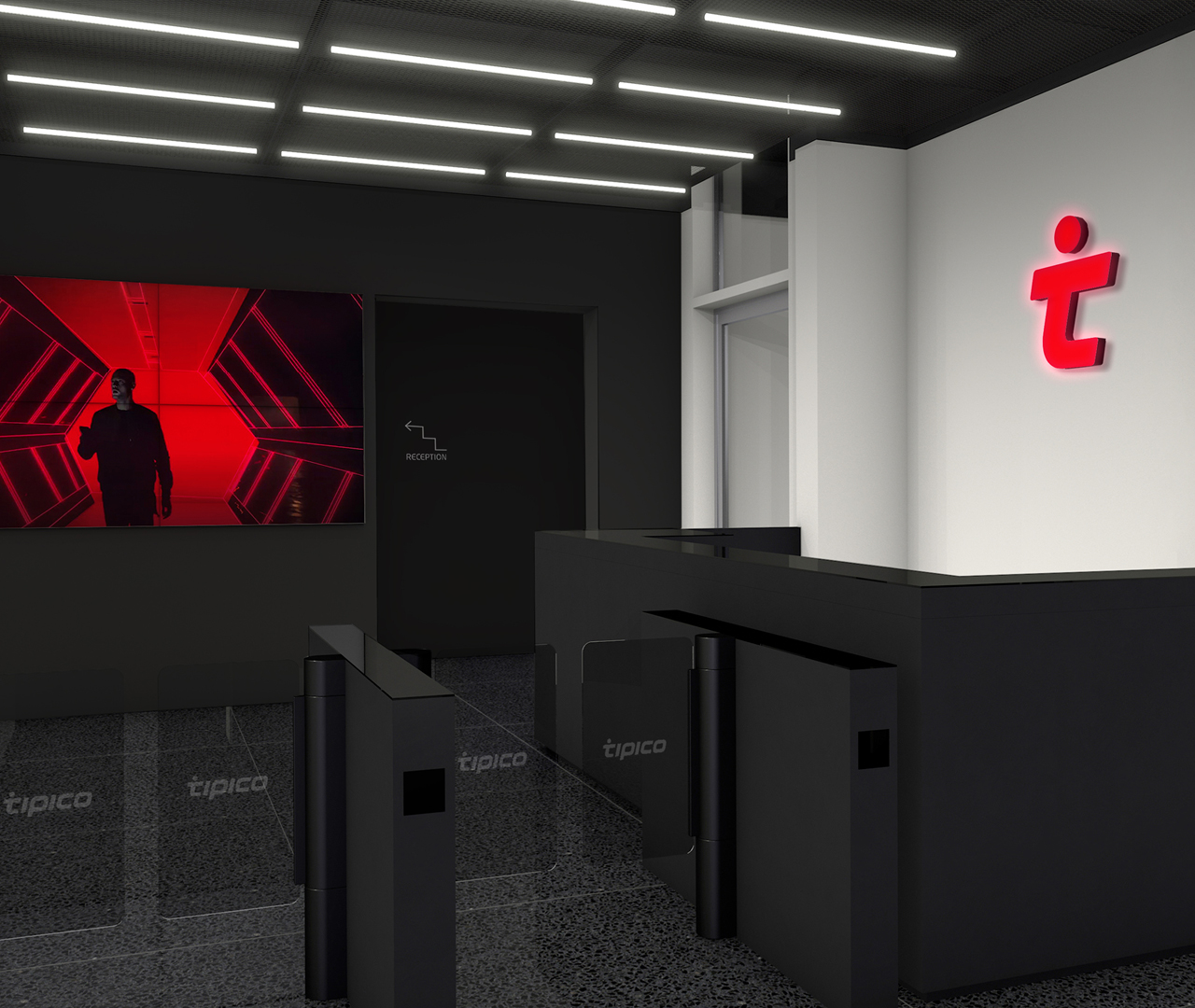 OfficeBranding und SignageSystem für TipicoOffices