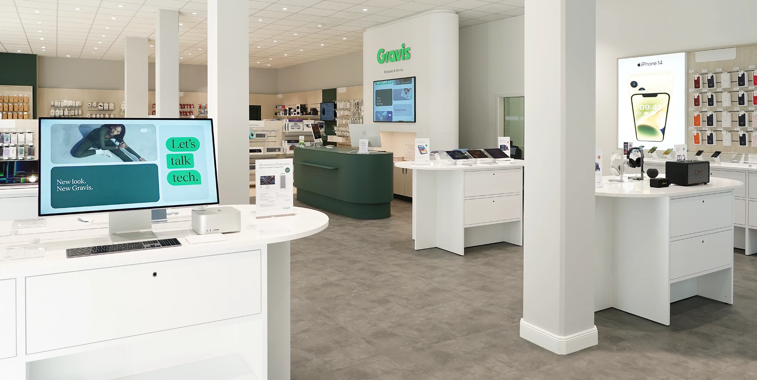 Gravis Store: Kassenbereich und Blick in den Store