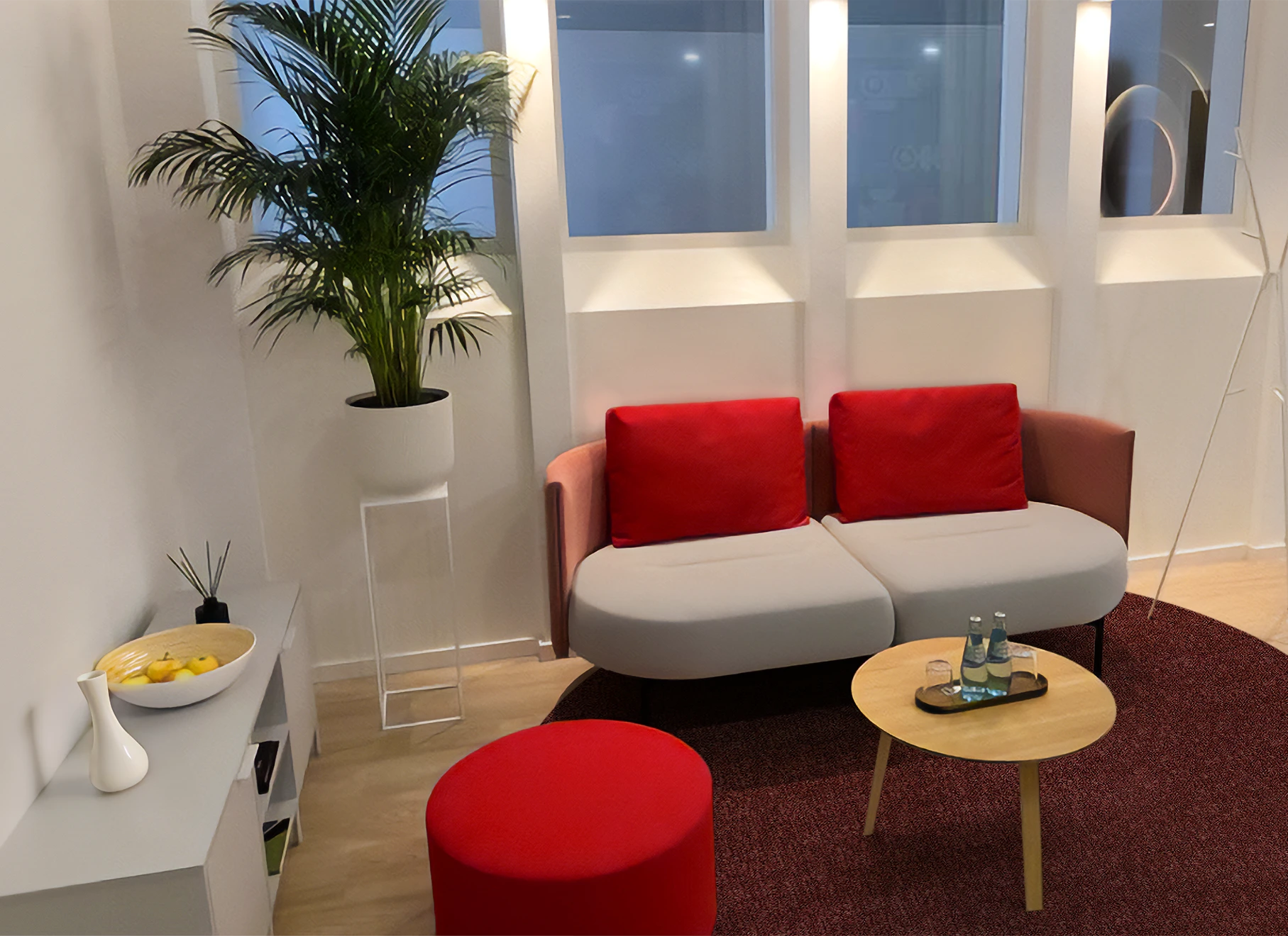 Belectric Office Interior: Wartebereich beim Empfang