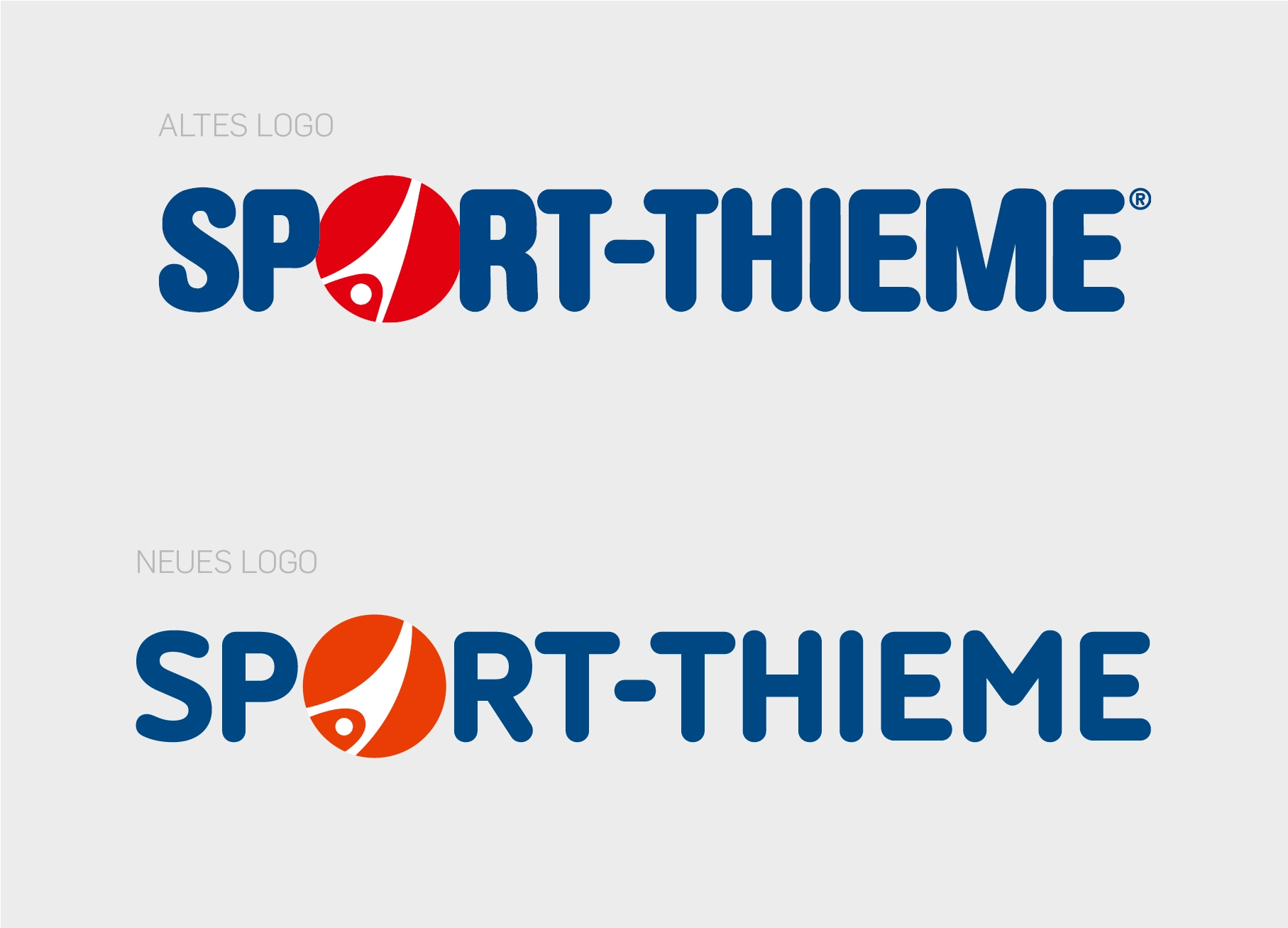 Die Sport-Thieme Logo-Evolution zeigt das alte Logo und das neue Logo nach dem Marken-Relaunch.